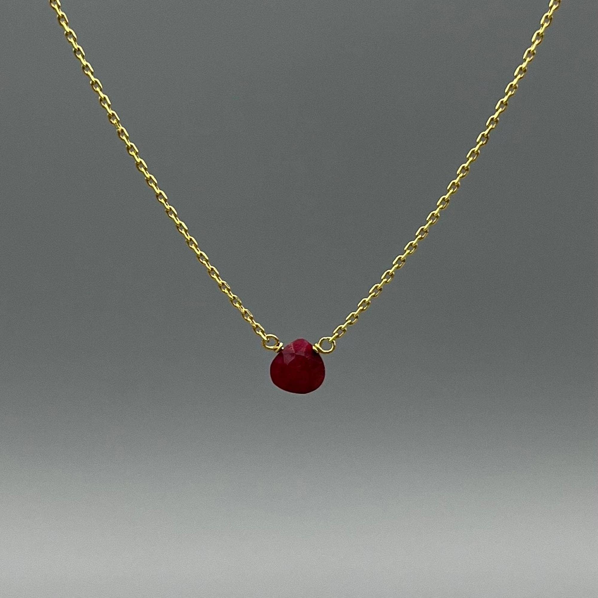 Ruby Teardrop Necklace