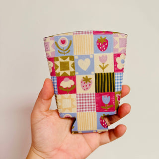 Hand Drawn Strawberry Patch Pattern Koozie