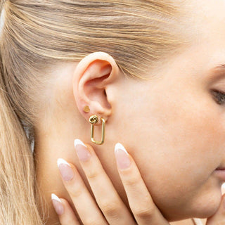 14K Gold Filled PLUS Rectangle Huggie Earrings - Simply Sunflowers