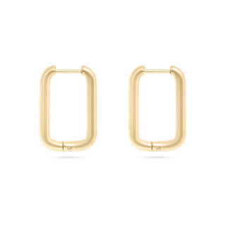 14K Gold Filled PLUS Rectangle Huggie Earrings - Simply Sunflowers