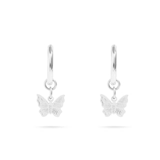 18K Gold PVD Stainless Steel Butterfly Huggie Earrings - Simply Sunflowers