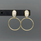 Oval Moonstone Earrins