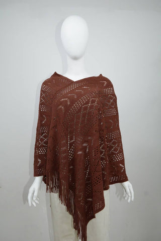 Autumn Tassel Poncho