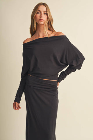 High-Density Jersey Dolman Sleeve Pullover