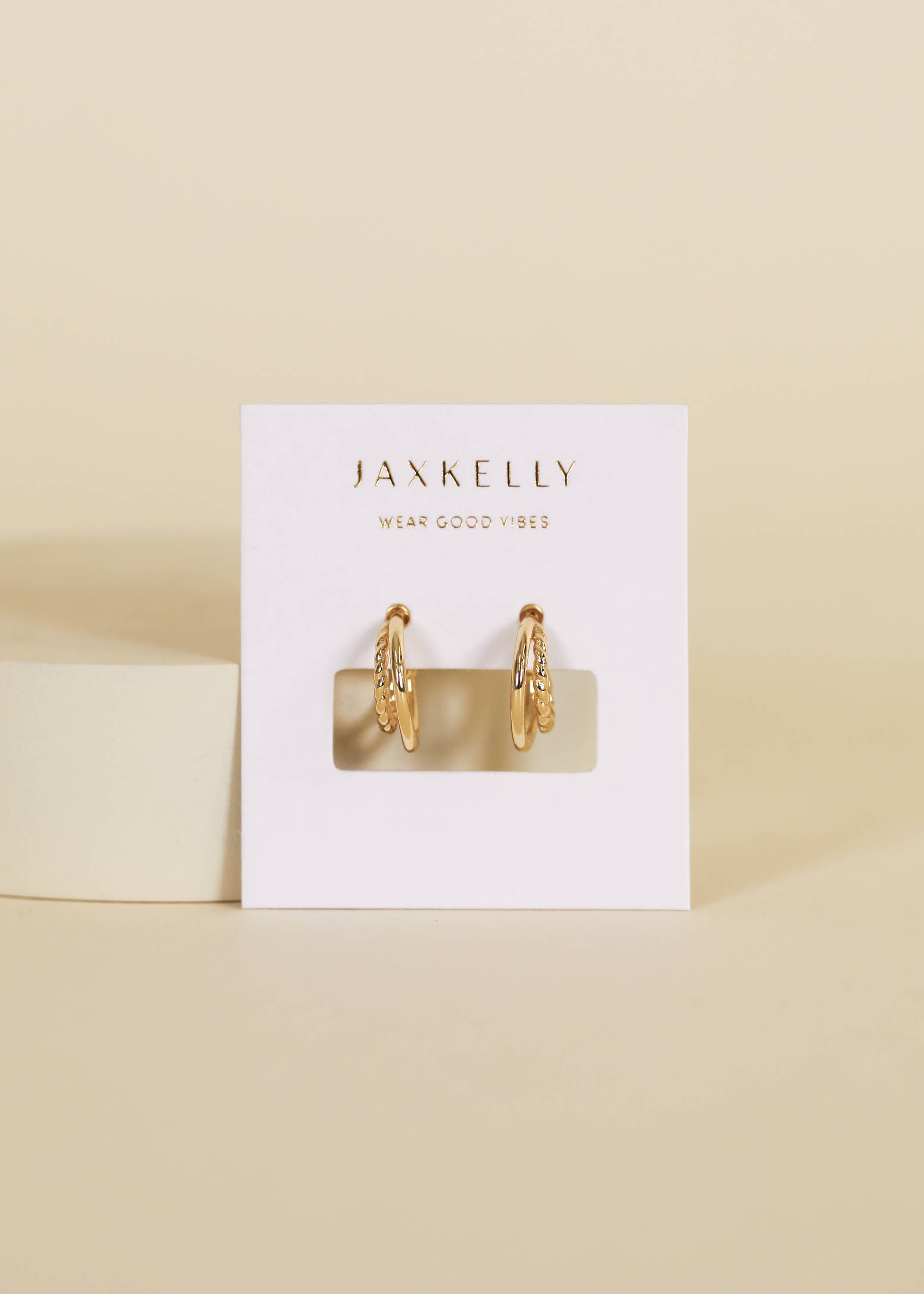 Double Gold Hoops