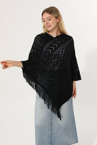 Autumn Tassel Poncho