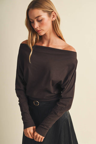 High-Density Jersey Dolman Sleeve Pullover