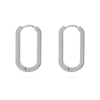 Oval Huggie Hoops