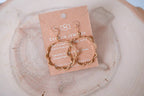 Floral Gold Hoops