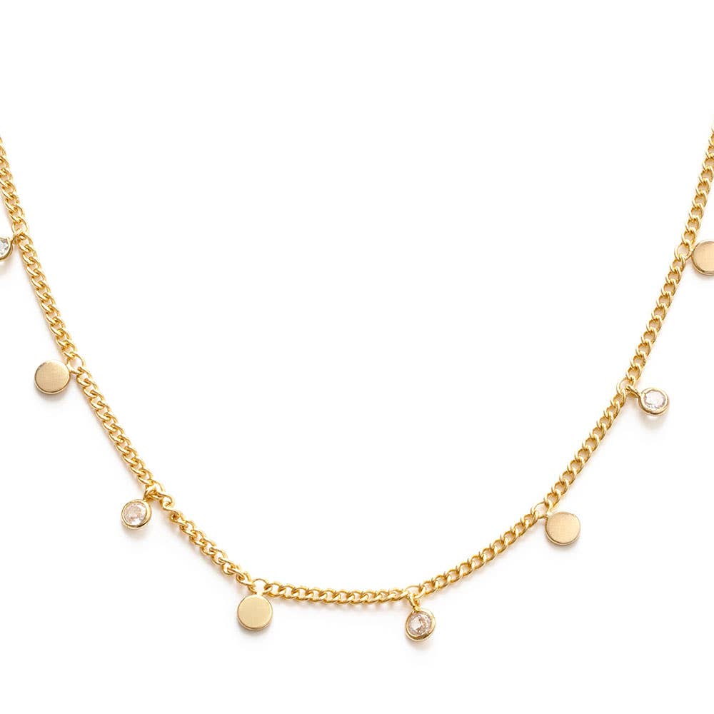 Crystal + Dot Necklace