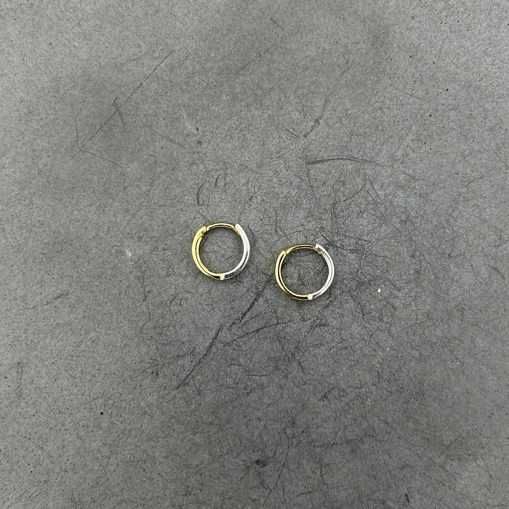 Reversible Silver & Gold Clicker Hoops