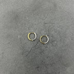 Reversible Silver & Gold Clicker Hoops
