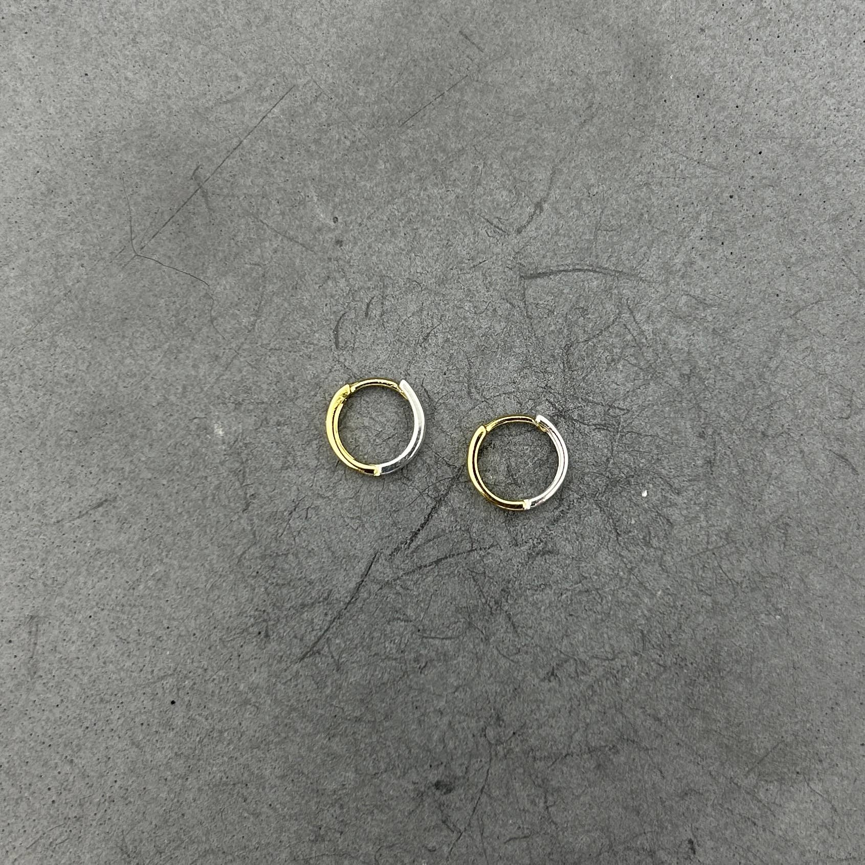 Reversible Silver & Gold Clicker Hoops