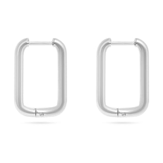 Rectangle Huggie Hoops