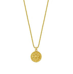 Sun Goddess Coin Pendant Necklace