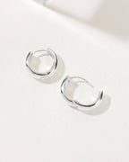 Huggie Hoop Earring- Silver
