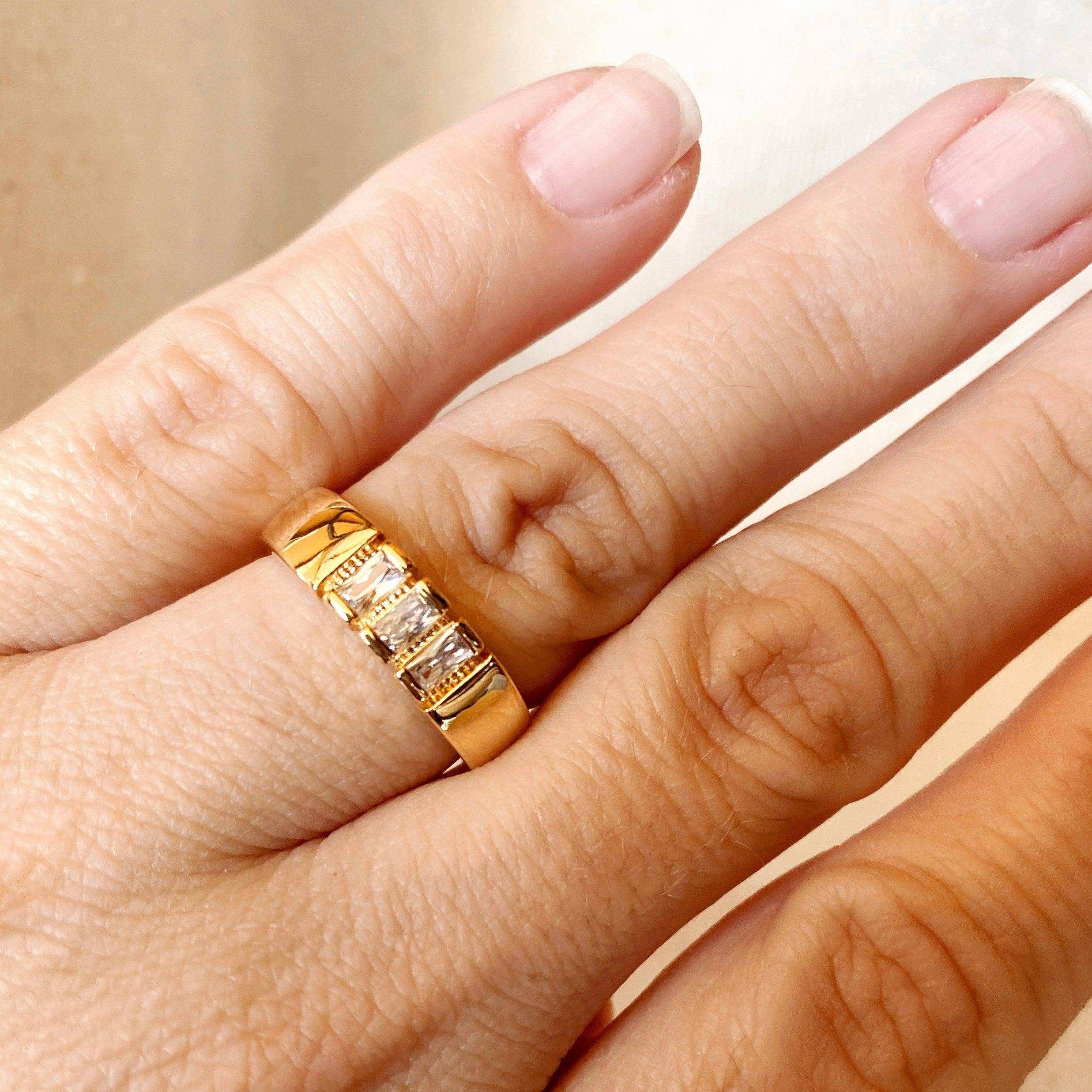 Cubic Zirconia Stone Ring