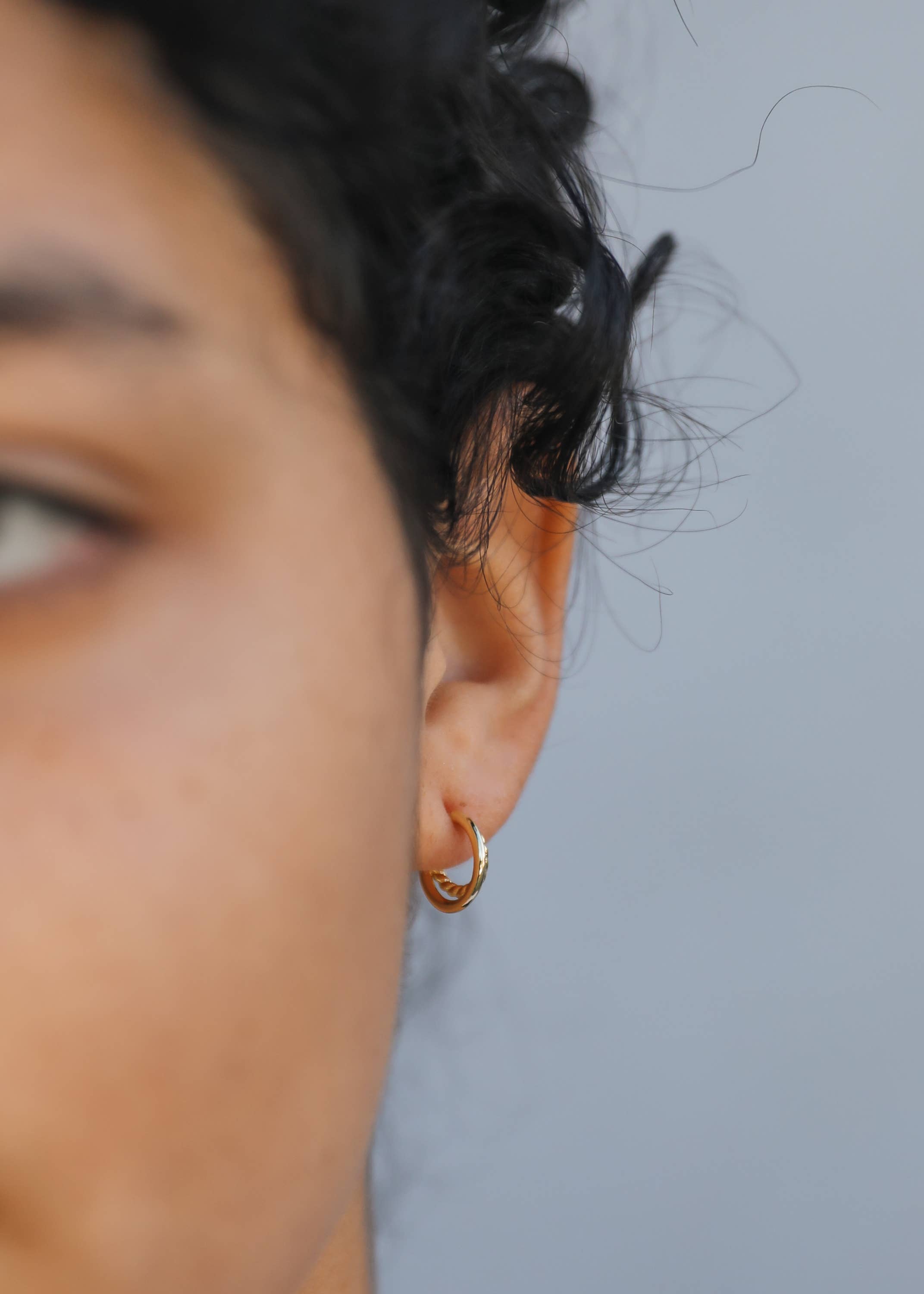 Double Gold Hoops
