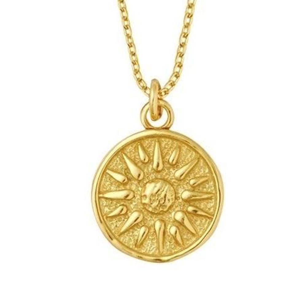 Sun Goddess Coin Pendant Necklace