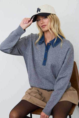 Sweater Denim Pullover