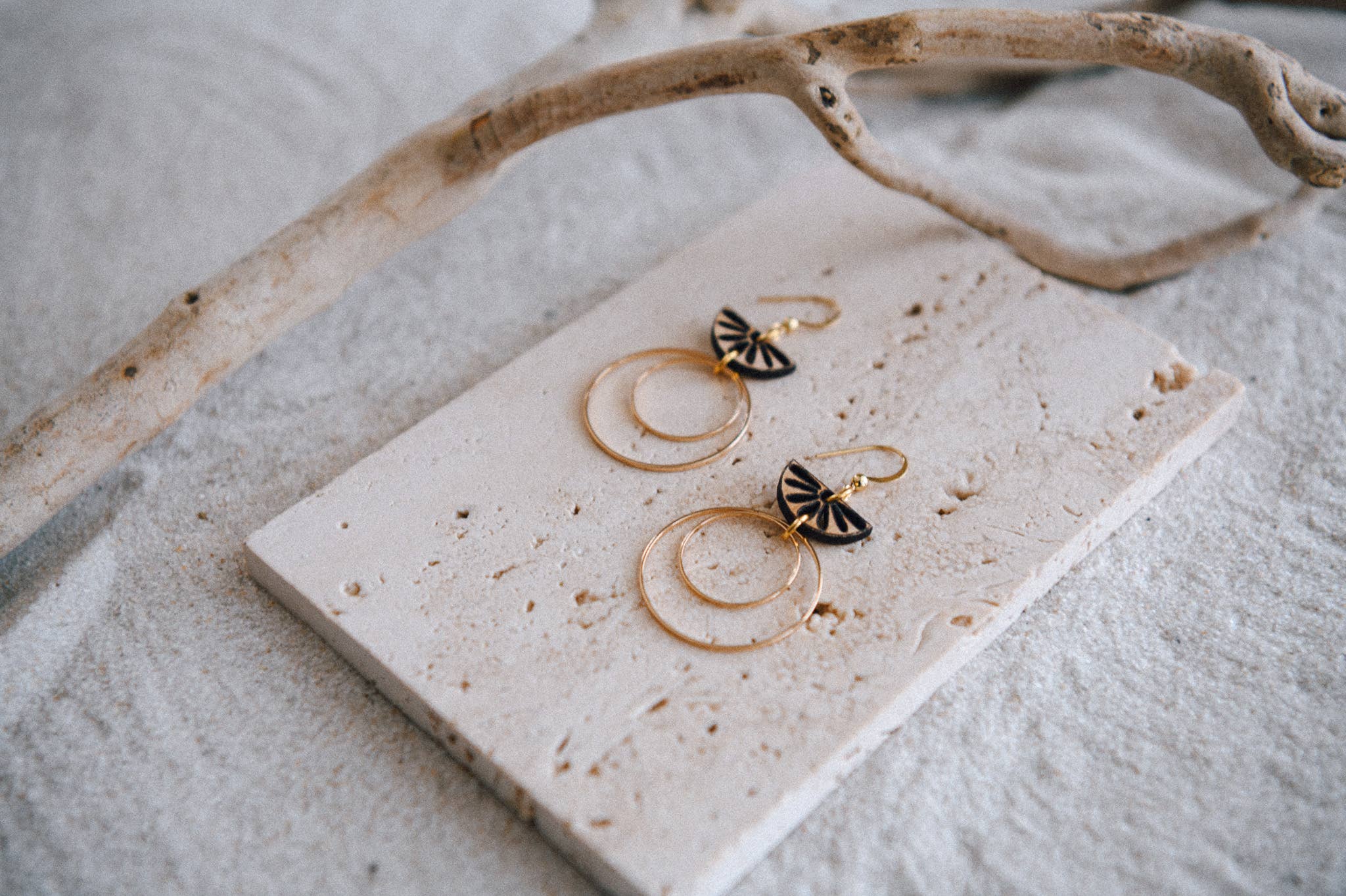 Wood Hoop Earrings