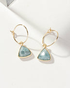 Aquamarine Hoops