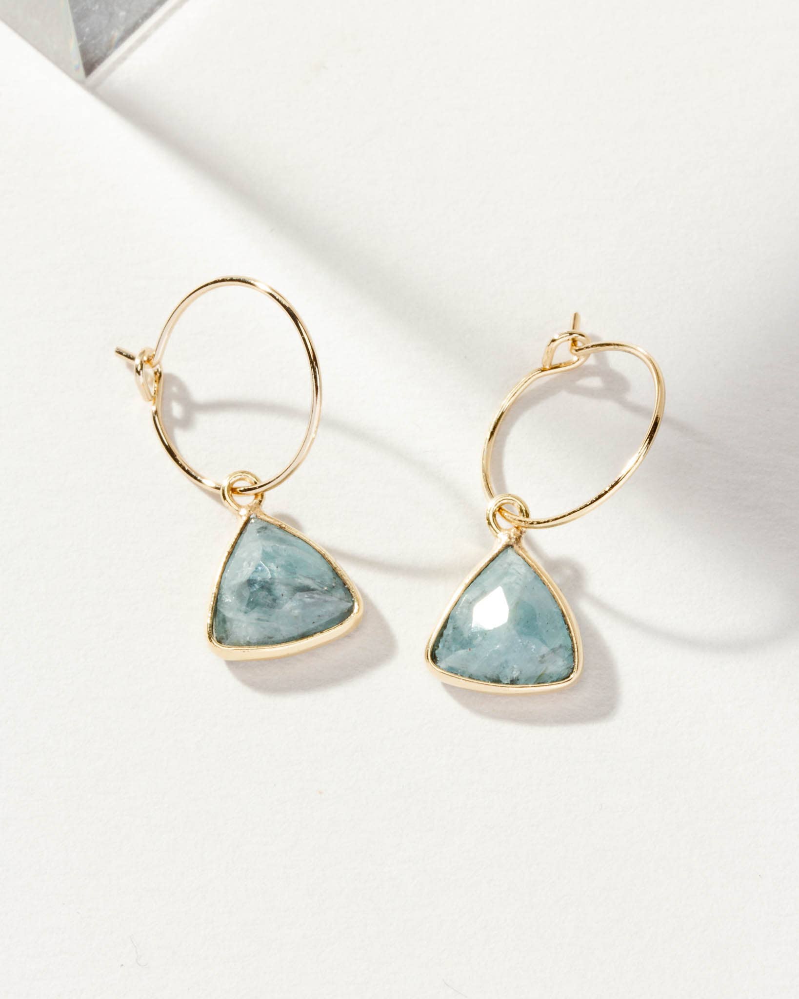 Aquamarine Hoops