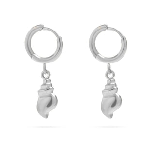 18K Gold PVD Conch Shell Huggie Earrings