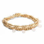 Gold Rose Quartz Metal Wrap