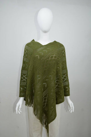 Autumn Tassel Poncho