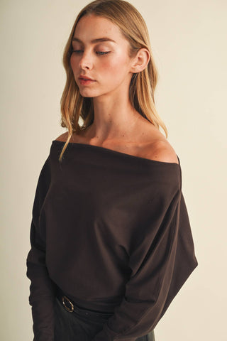 High-Density Jersey Dolman Sleeve Pullover