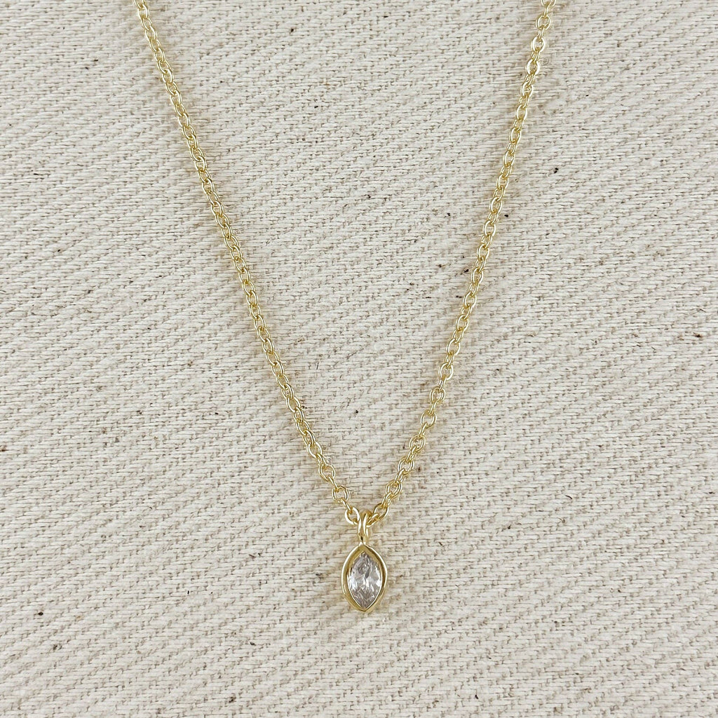 Ellipse Solitaire Necklace