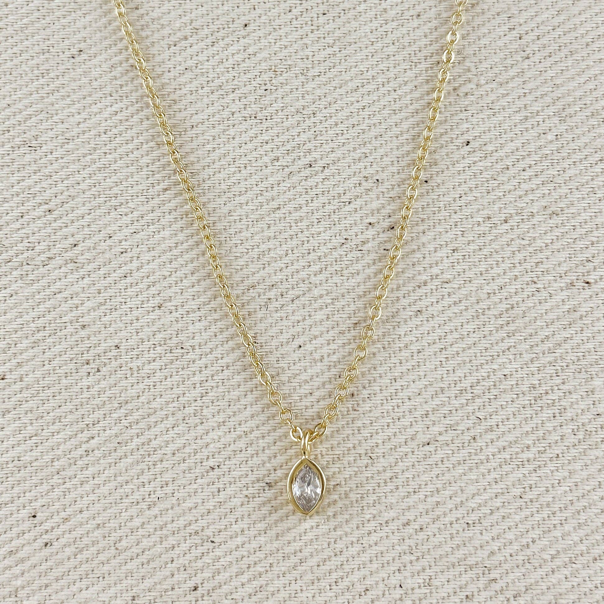Ellipse Solitaire Necklace