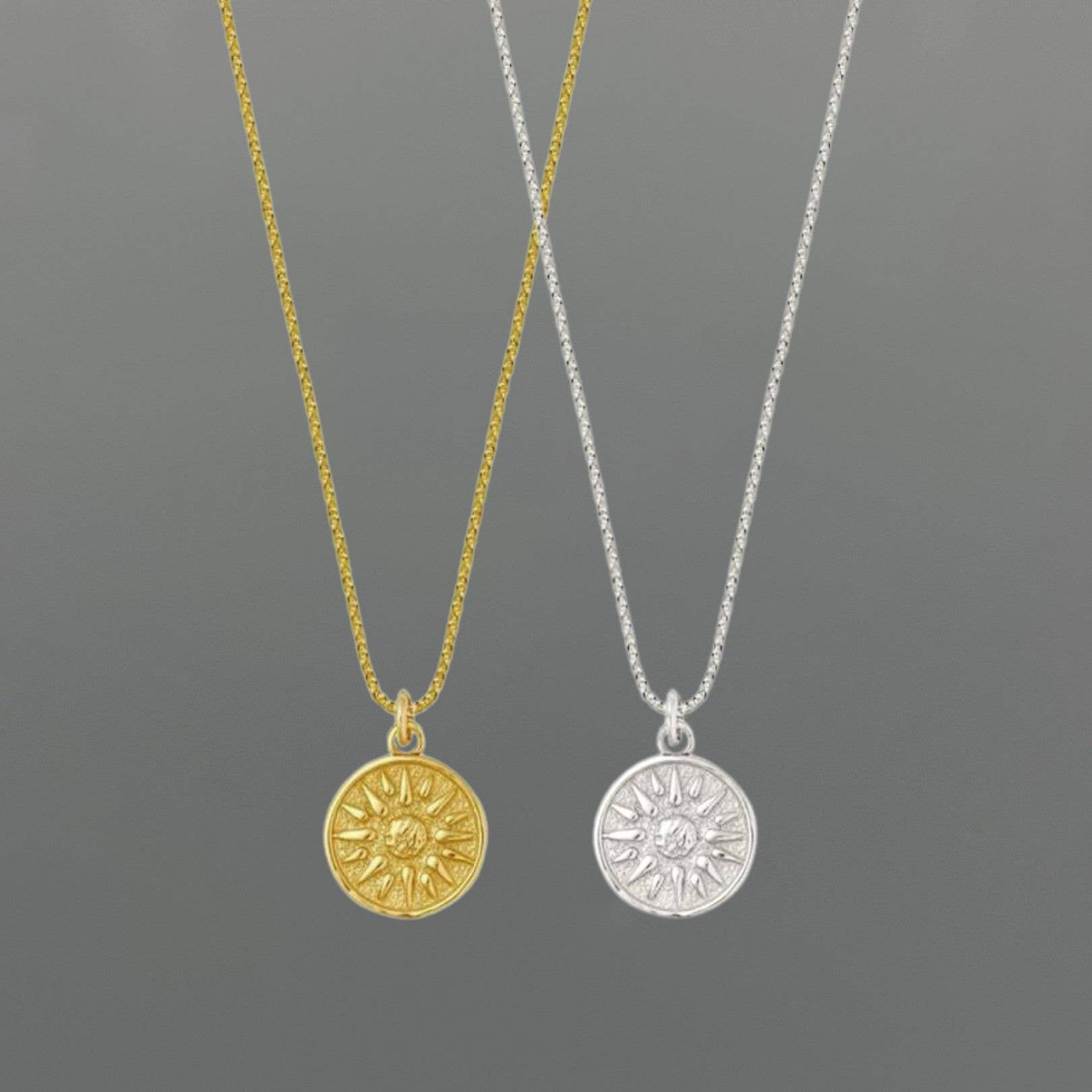 Sun Goddess Coin Pendant Necklace