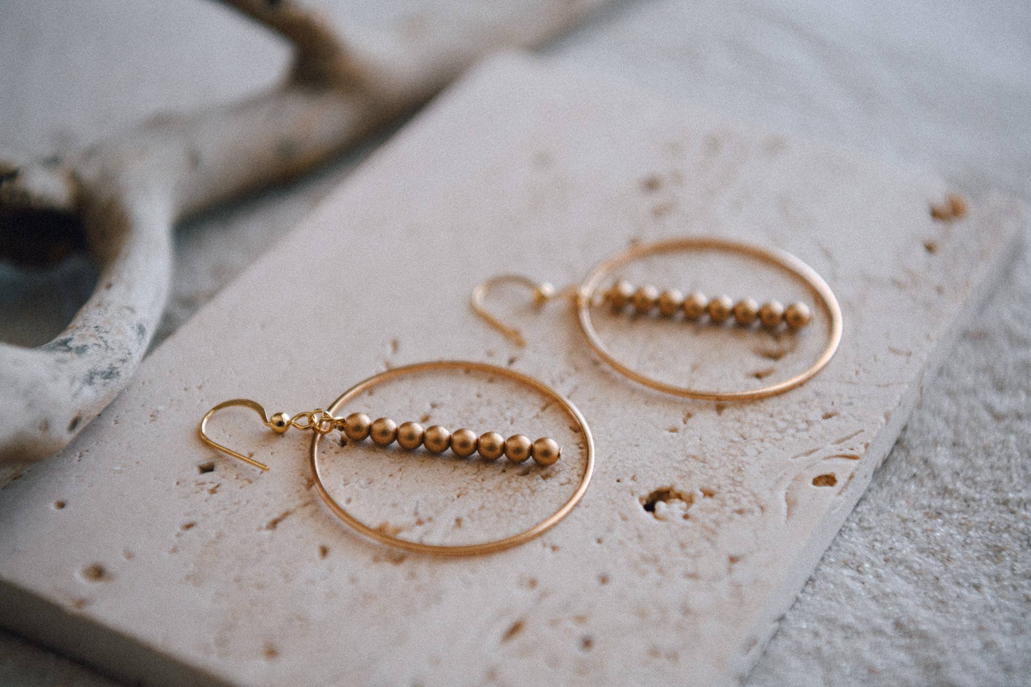 Gemstone Hoop Earring