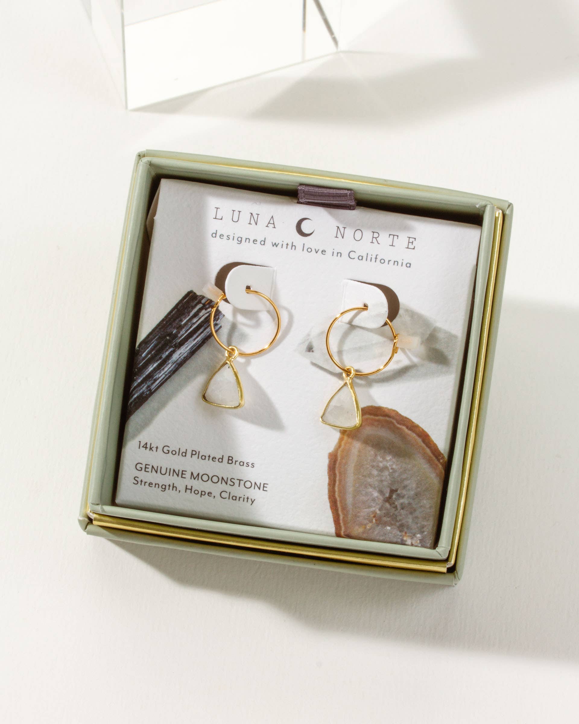Moonstone Hoops