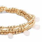 Gold Rose Quartz Metal Wrap