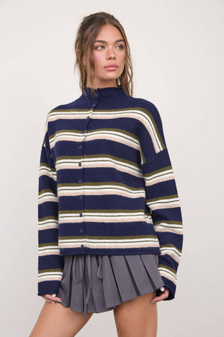 Striped Classic Cardigan