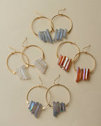 Rose Quartz Hoops