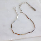 Silver Bar Chain Bracelet
