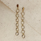 Diamond Cut Chain Earrings