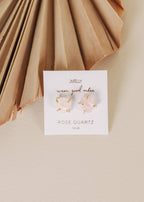 Rose Quartz Studs