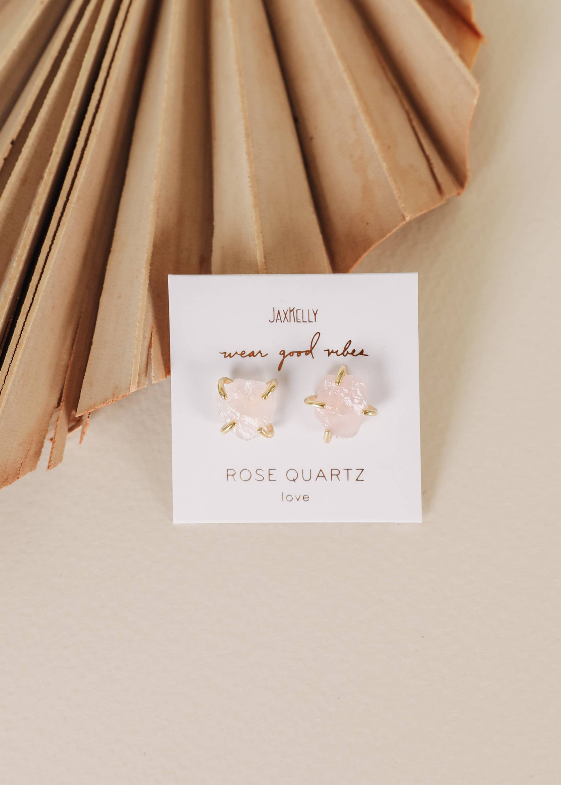Rose Quartz Studs