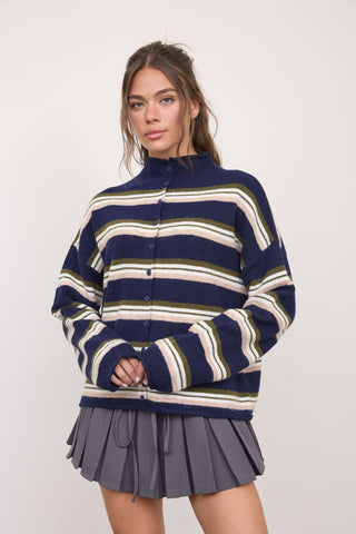 Striped Classic Cardigan