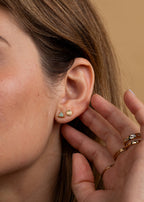 Amazonite Gold Studs