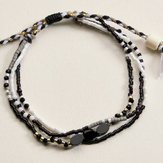 Boho Seed Bead Layered Bracelet - Adjustable Friendship Bracelet