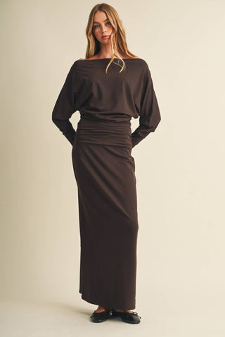 High-Density Jersey Dolman Sleeve Pullover