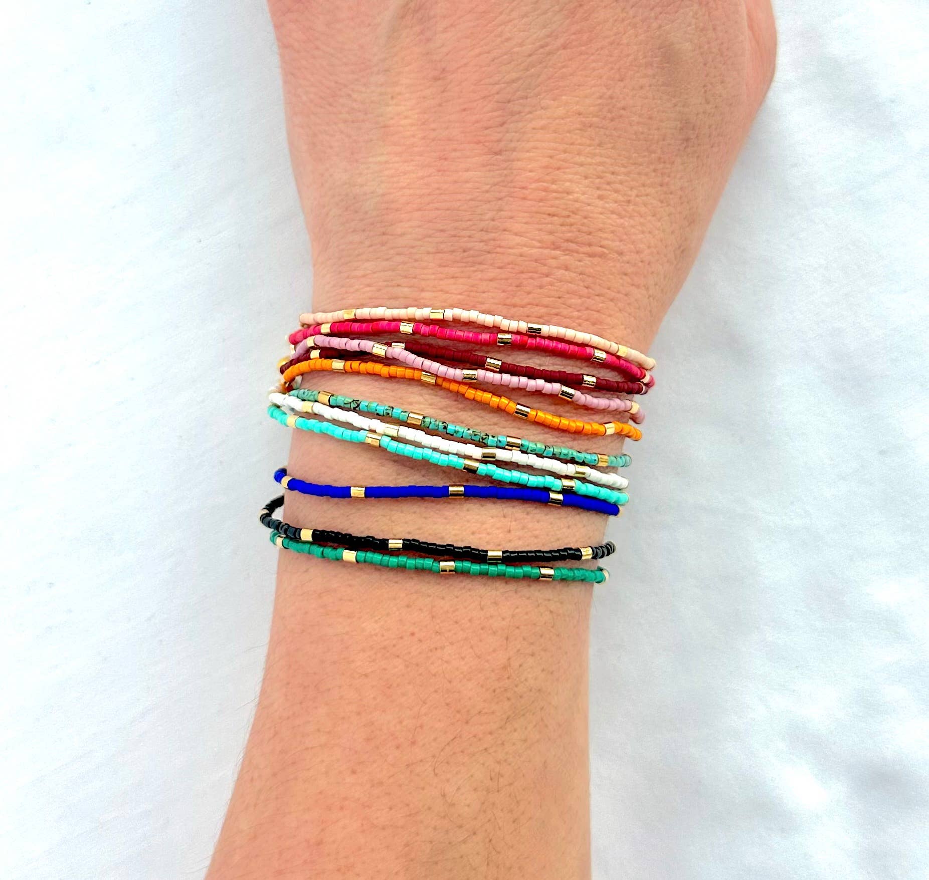 Colorful Gold Bar Bracelet