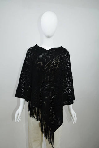 Autumn Tassel Poncho