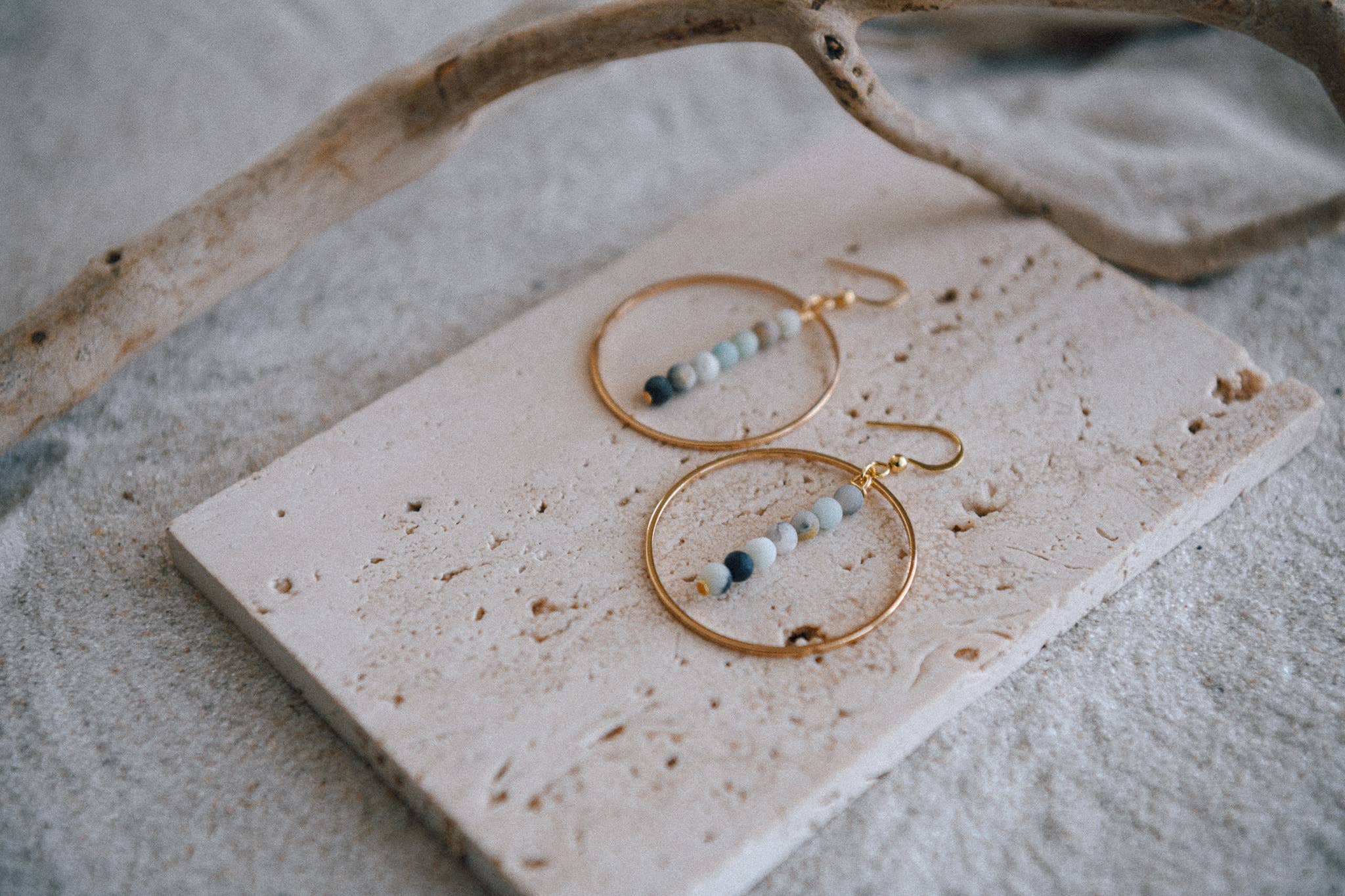 Gemstone Hoop Earring
